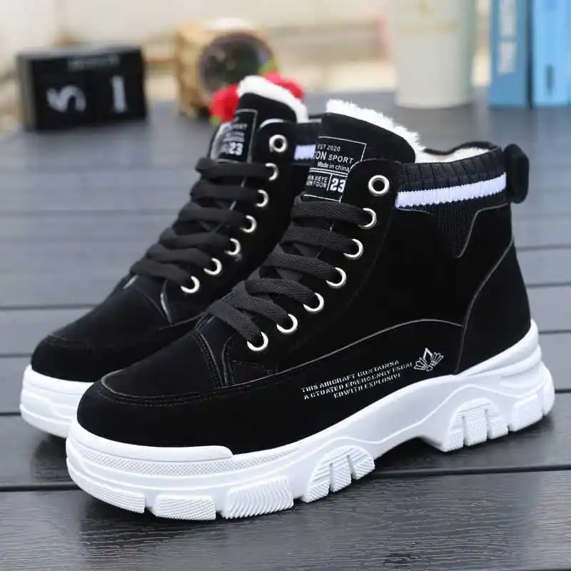 Winter New Leather Running Casual Sports Shoes Warm and Velvet High-top Women's Shoes Zapatillas De Deporte Designer Sneakers 
Winter New Leather Running Casual Sports Shoes Warm and Velvet High-top Women's Shoes Zapatillas De Deporte Designer Sneakers
