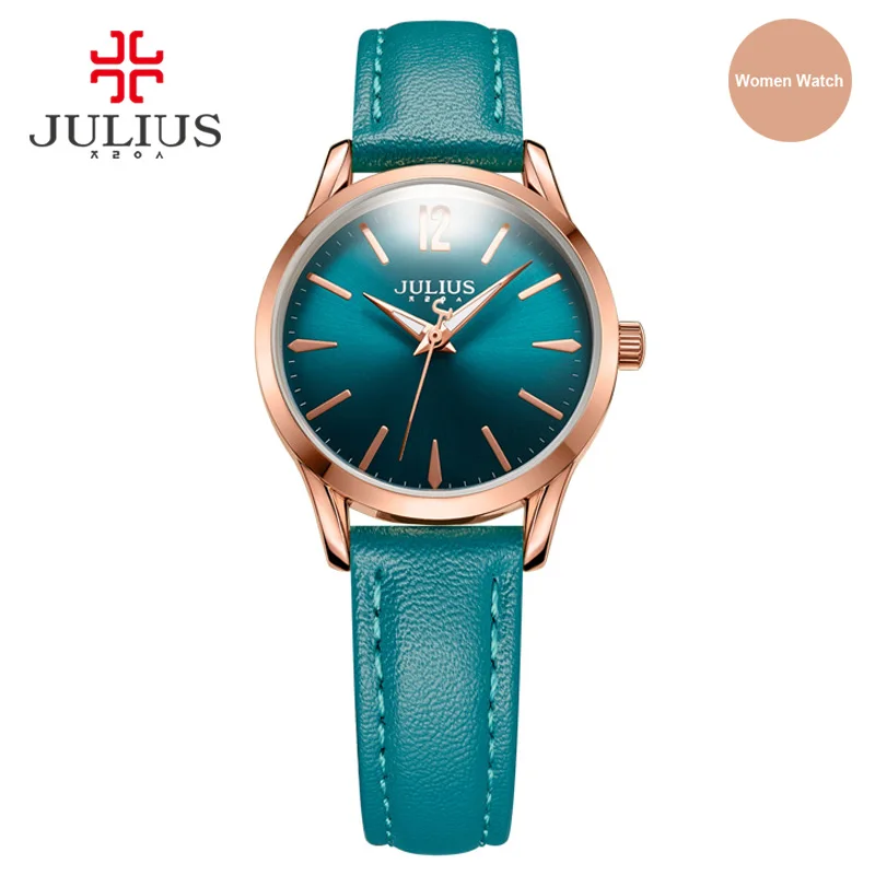 

JULIUS 2017 New Arrival Design Simple Leather Women Watch Business Ladies Wristwatch Fashion Brand Clock Relogio Feminino JA-983