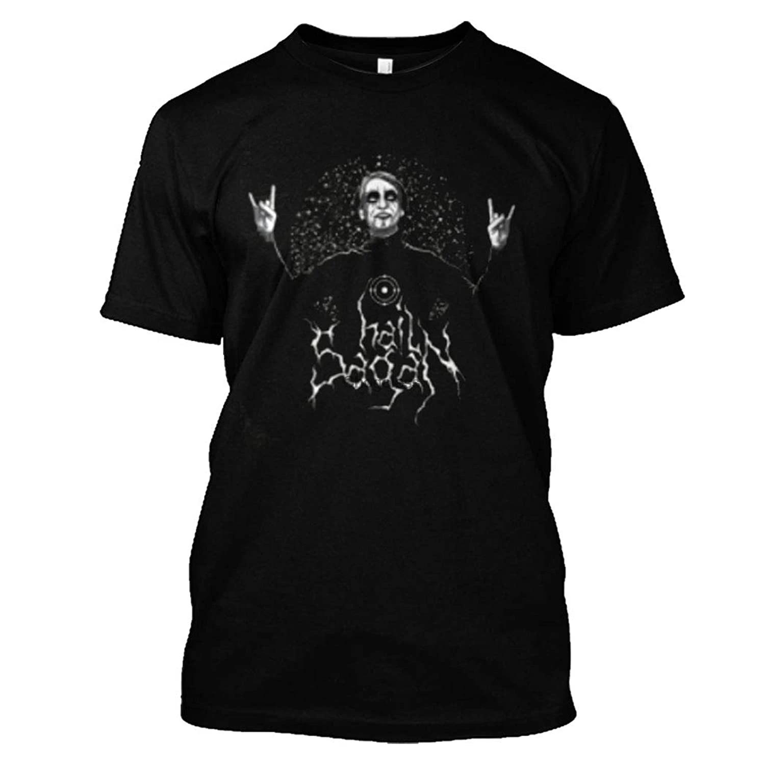 Футболки на Хэллоуин страх сатана дьявол с надписью Hail Satan смешная Идеальная