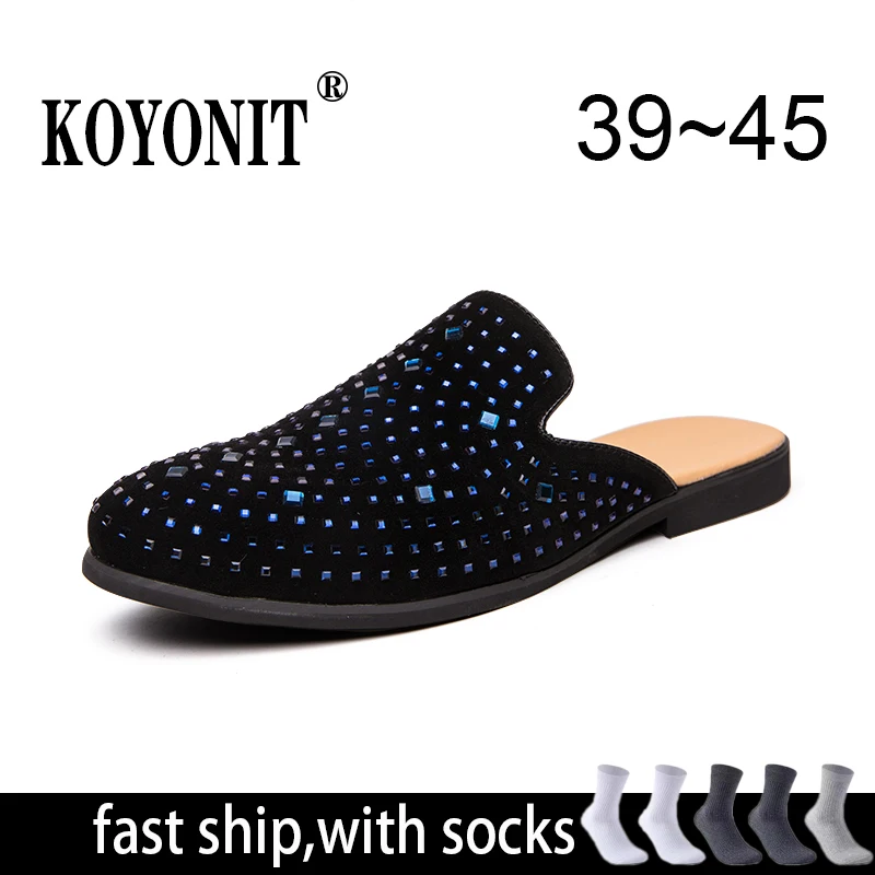 Coiffeur Formal Shoes Men Rhinestone Slippers Mules Mens Dress Shoes Sepatu Slip On Pria Loafers Men Wedding Shoes Moda Italiana
Coiffeur Formal Shoes Men Rhinestone Slippers Mules Mens Dress Shoes Sepatu Slip On Pria Loafers Men Wedding Shoes Moda Italiana