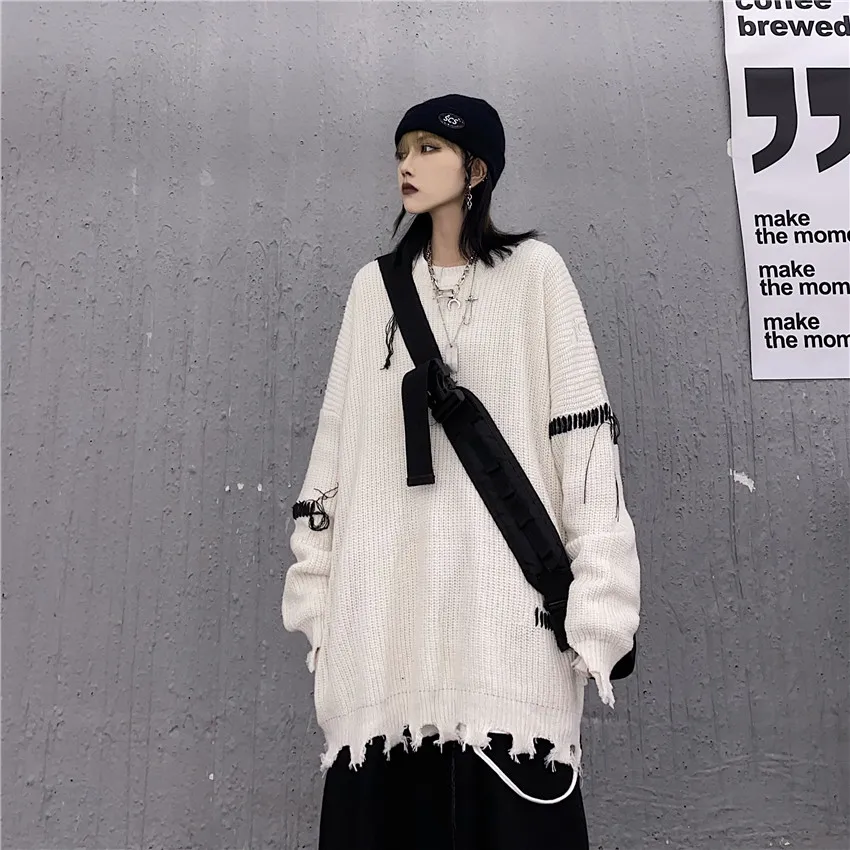 Ripped Sweater Women's Autumn and Winter Korean Style 2020 New Loose BF Outer Wear High Street Harajuku Style Knitted Top
Ripped Sweater Women's Autumn and Winter Korean Style 2020 New Loose BF Outer Wear High Street Harajuku Style Knitted Top