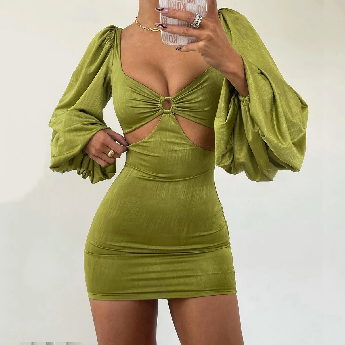 ELIJOIN 2021 autumn fashion women dress sexy lantern sleeve hollow hip skirt autumn temperament dress
ELIJOIN 2021 autumn fashion women dress sexy lantern sleeve hollow hip skirt autumn temperament dress