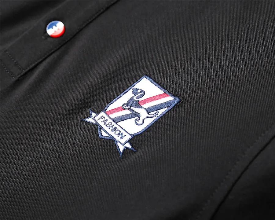 Summer new men polo shirt mens synthetic fiber Fabric mens short-sleeved embroidery polo shirt casual Breathable polo shirt
Summer new men polo shirt mens synthetic fiber Fabric mens short-sleeved embroidery polo shirt casual Breathable polo shirt
