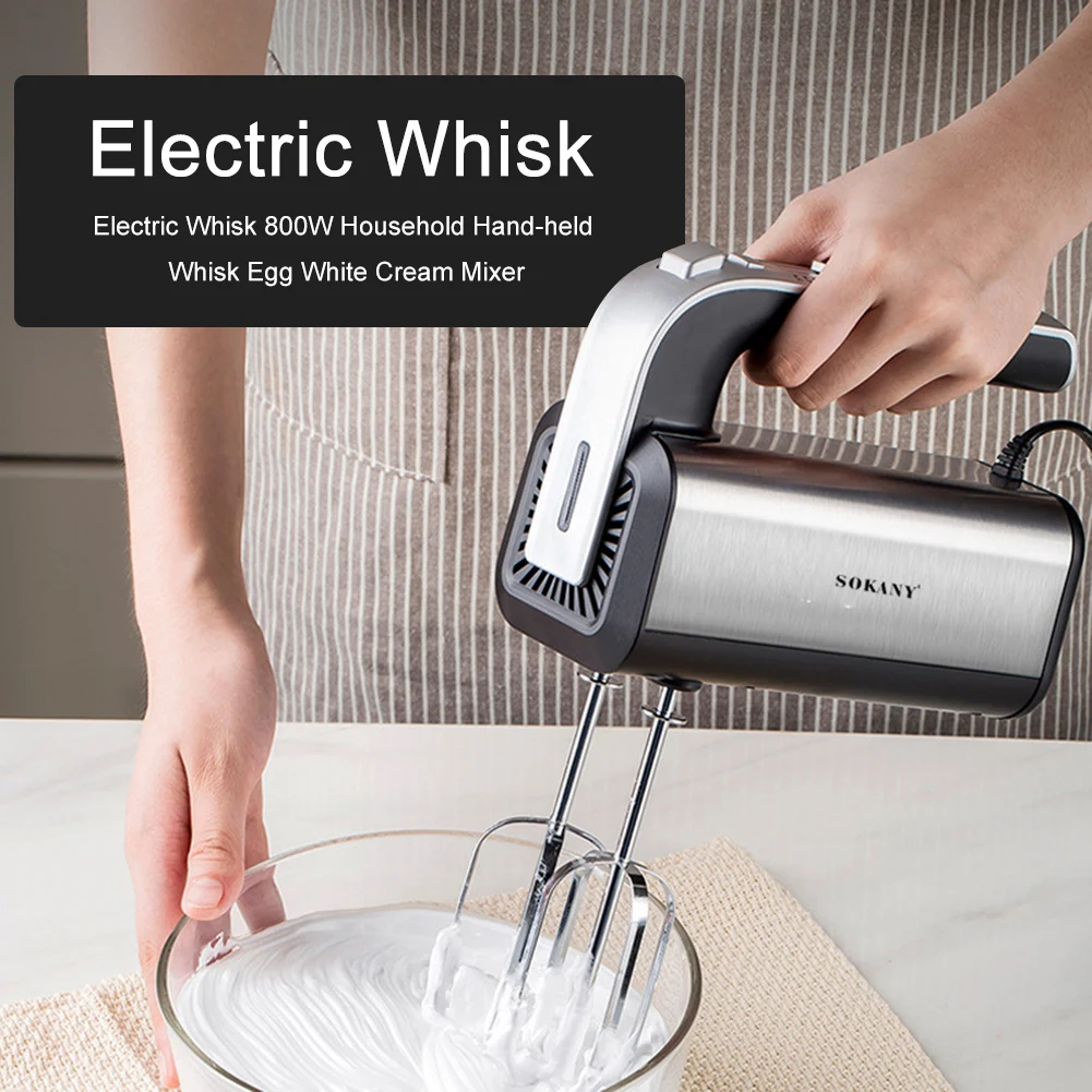 800W Electric High Power Food Mixer Hand Blender Egg Beater Mixer Spiral Whisk Cream Mixer Kitchen Cooking Tool
800W Electric High Power Food Mixer Hand Blender Egg Beater Mixer Spiral Whisk Cream Mixer Kitchen Cooking Tool