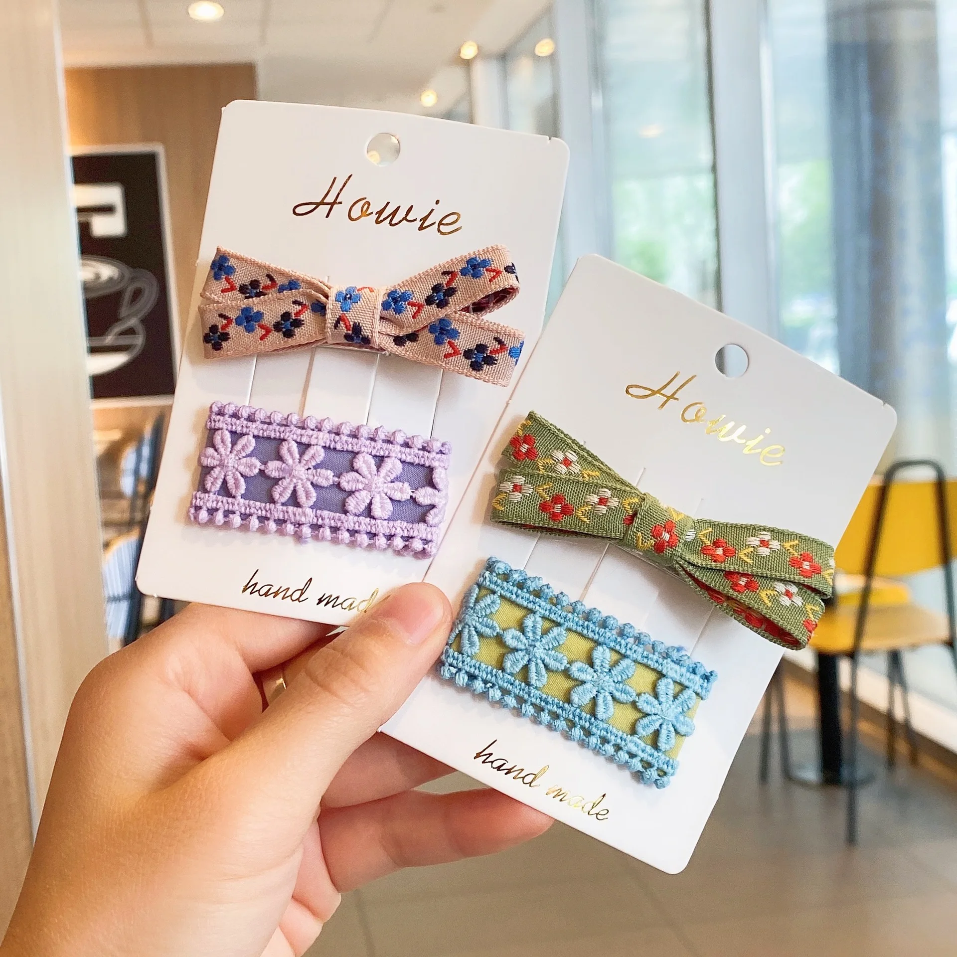 Retro National Style Flower Bow Clip Children's Lace Rectangular Bb Clip Children's Lovely Hairpin Set Accessories For Girl
Retro National Style Flower Bow Clip Children's Lace Rectangular Bb Clip Children's Lovely Hairpin Set Accessories For Girl