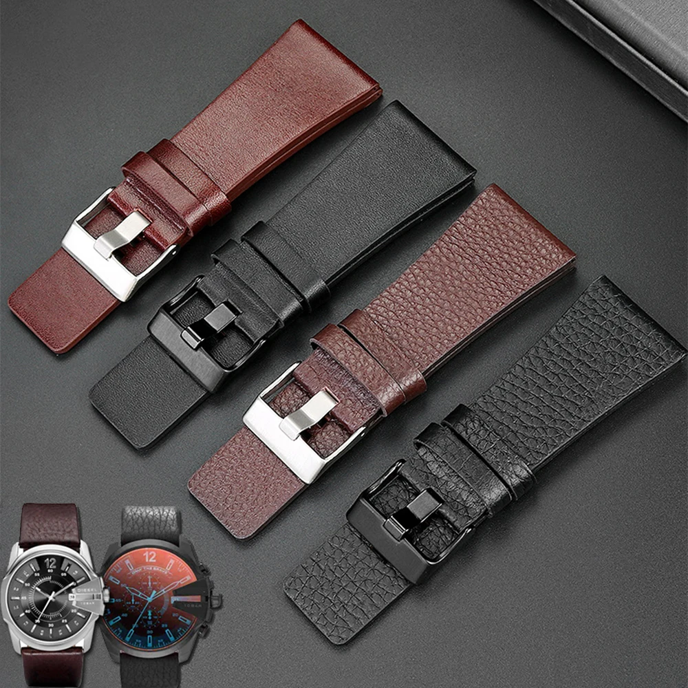 

22mm 24mm 26mm 28mm 30mm 32mm Retro Genuine Leather Wrist Band for Diesel Watch Strap DZ7406 DZ7408 DZ4280 DZ4343 Men Bracelet