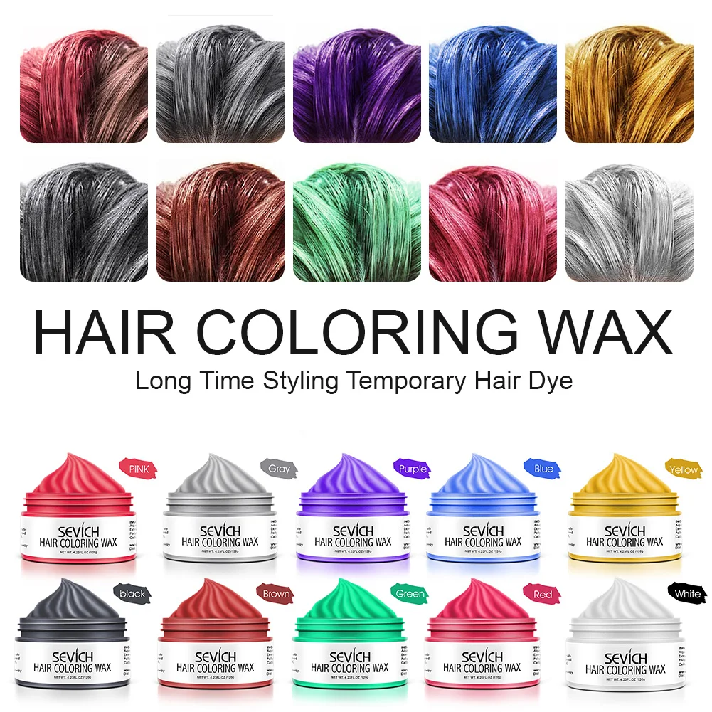 Hair Color Wax Long Time Styling Temporary Hair Dye Mud Cream for Hair Coloring Molding Unisex 10 Colors
Hair Color Wax Long Time Styling Temporary Hair Dye Mud Cream for Hair Coloring Molding Unisex 10 Colors