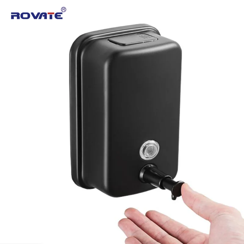 Дозатор для мыла ROVATE ручной настенный 500/800/1000 мл из нержавеющей стали 304|Дозаторы