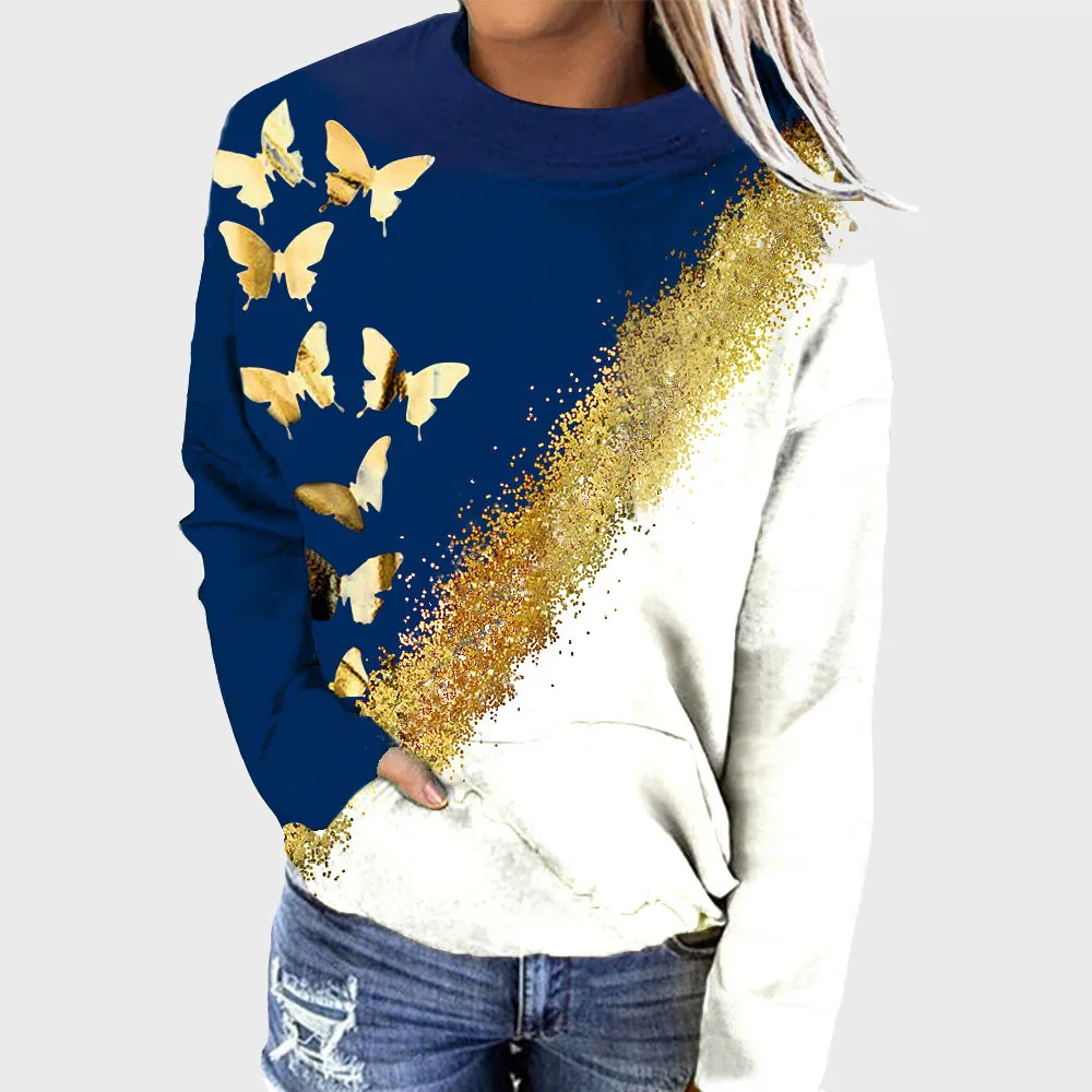 Oversized Pullovers Streetwear Color Patchwork Butterfly Printed Sweatshirts Casual Loose Top Female
Oversized Pullovers Streetwear Color Patchwork Butterfly Printed Sweatshirts Casual Loose Top Female