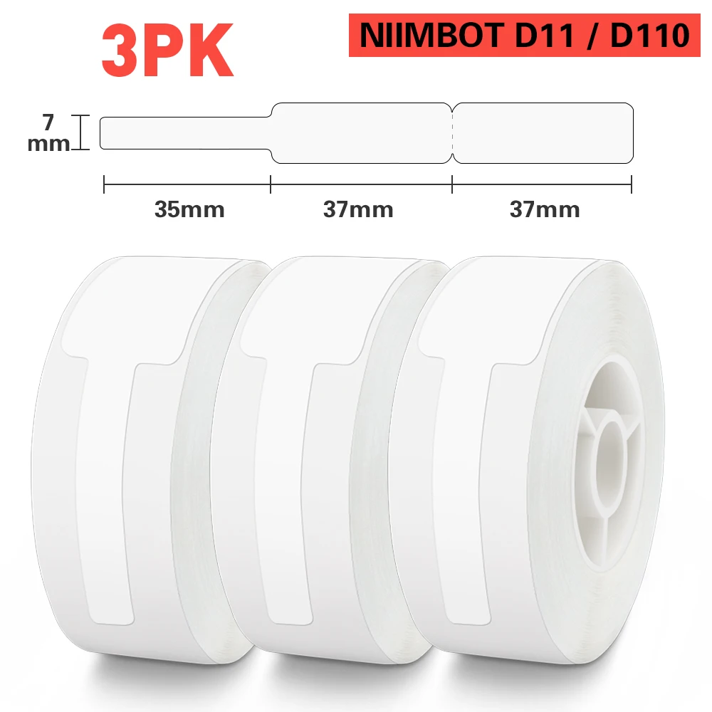 2022. 3PK Niimbot D11 Labeling Machine D11 Cable Marking Tape D11 Label Sticker White Ribbon for Typewriter Niimbot D110
2022. 3PK Niimbot D11 Labeling Machine D11 Cable Marking Tape D11 Label Sticker White Ribbon for Typewriter Niimbot D110