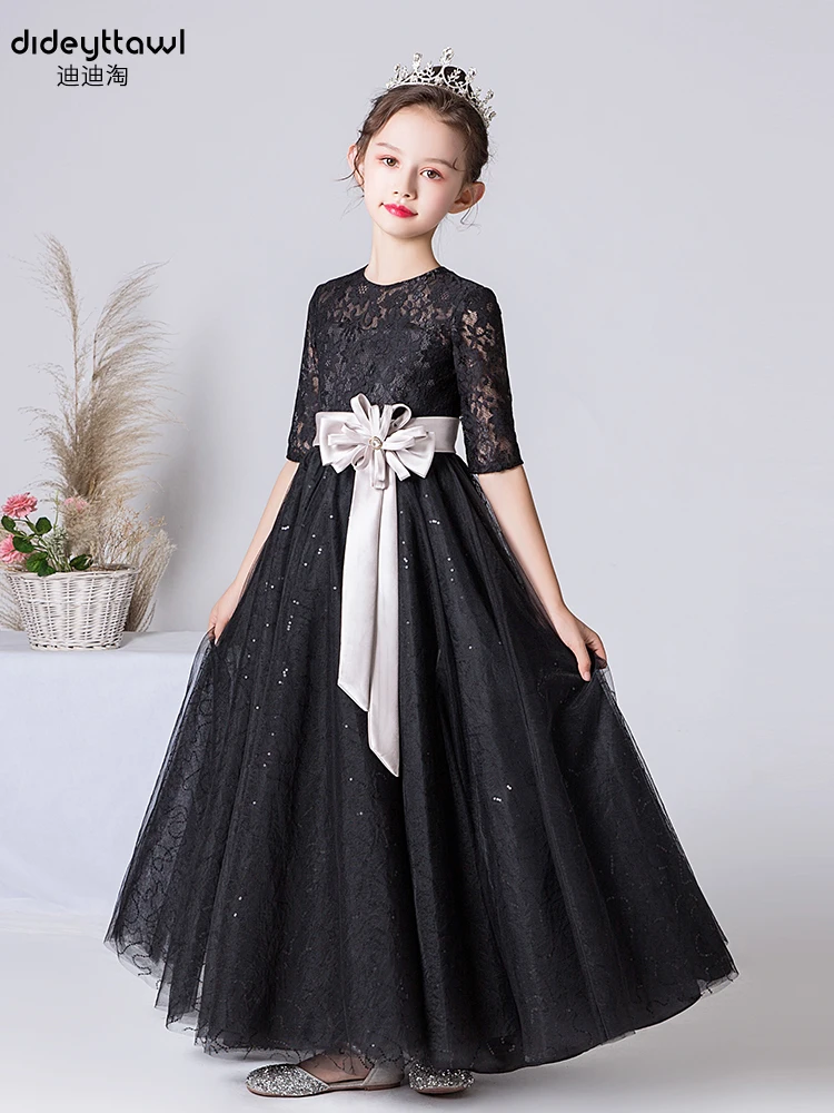 Black Party Girl Dress Sleeve Elegant Princess with Lace Wedding Flower Girl Dresses Clothes Evening Sukienki Dresses AE50GD
Black Party Girl Dress Sleeve Elegant Princess with Lace Wedding Flower Girl Dresses Clothes Evening Sukienki Dresses AE50GD