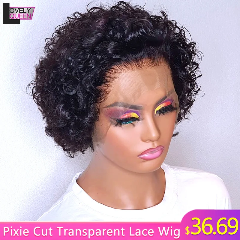 Short Curly Wig Pixie Cut Peruvian Human Hair 13X1 Transparent Lace Front Wig For Black Women 180% Density Glueless Curly Wig
Short Curly Wig Pixie Cut Peruvian Human Hair 13X1 Transparent Lace Front Wig For Black Women 180% Density Glueless Curly Wig