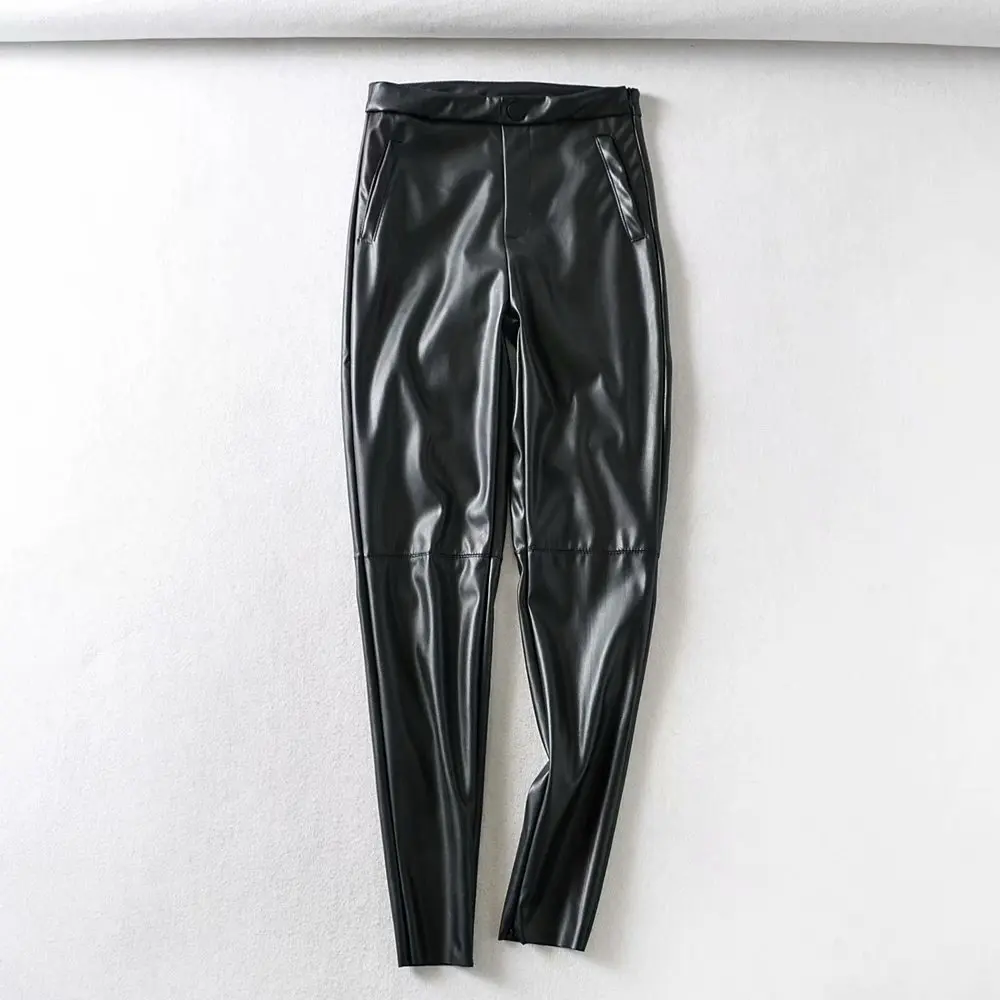 2021 Fashion Autumn Winter Women High Wasit Faux Leather Trousers Lady Black Beige Fleece PU Zippers Skinny Stretch Pencil Pants
2021 Fashion Autumn Winter Women High Wasit Faux Leather Trousers Lady Black Beige Fleece PU Zippers Skinny Stretch Pencil Pants
