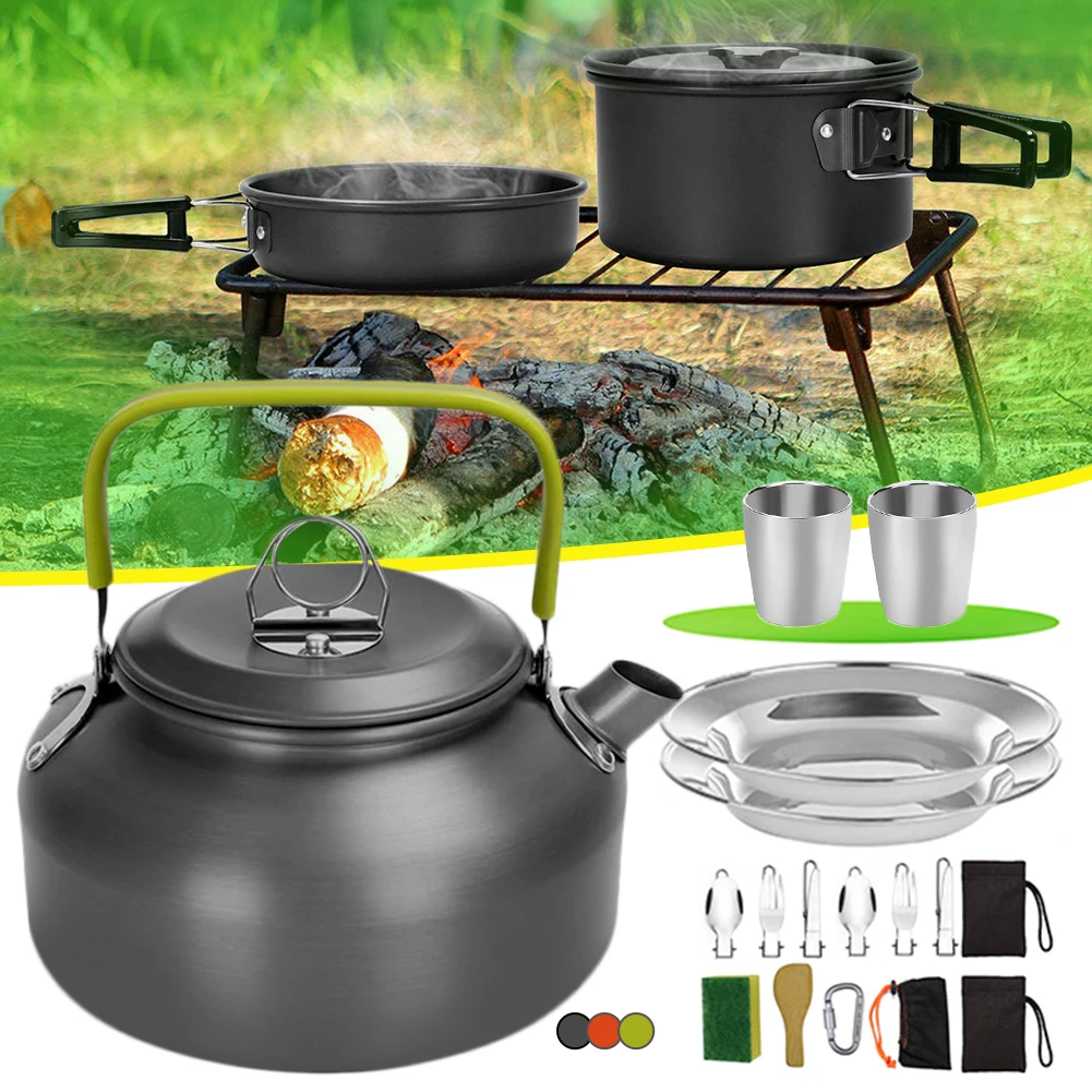 1 Set Outdoor Camping Cookware Kit Portable Aluminum Cooking Pot Pan Kettle Lightweight Hiking Backpacking Cookset with Flatware
1 Set Outdoor Camping Cookware Kit Portable Aluminum Cooking Pot Pan Kettle Lightweight Hiking Backpacking Cookset with Flatware