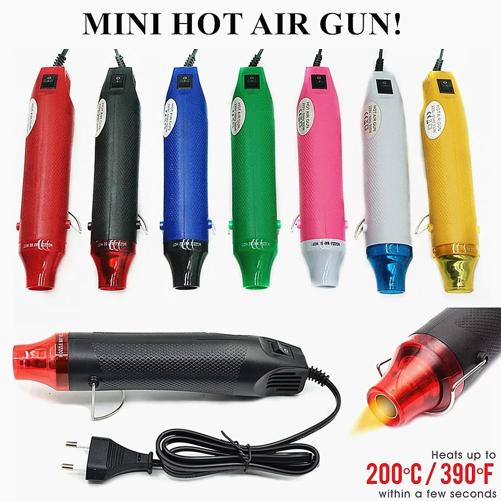 220/110V MOBIEL Portable Handheld Hot Air Gun Heater Blower 300w Hot Temperature for DIY Embossing Shrink Wrapping Drying Paint
220/110V MOBIEL Portable Handheld Hot Air Gun Heater Blower 300w Hot Temperature for DIY Embossing Shrink Wrapping Drying Paint