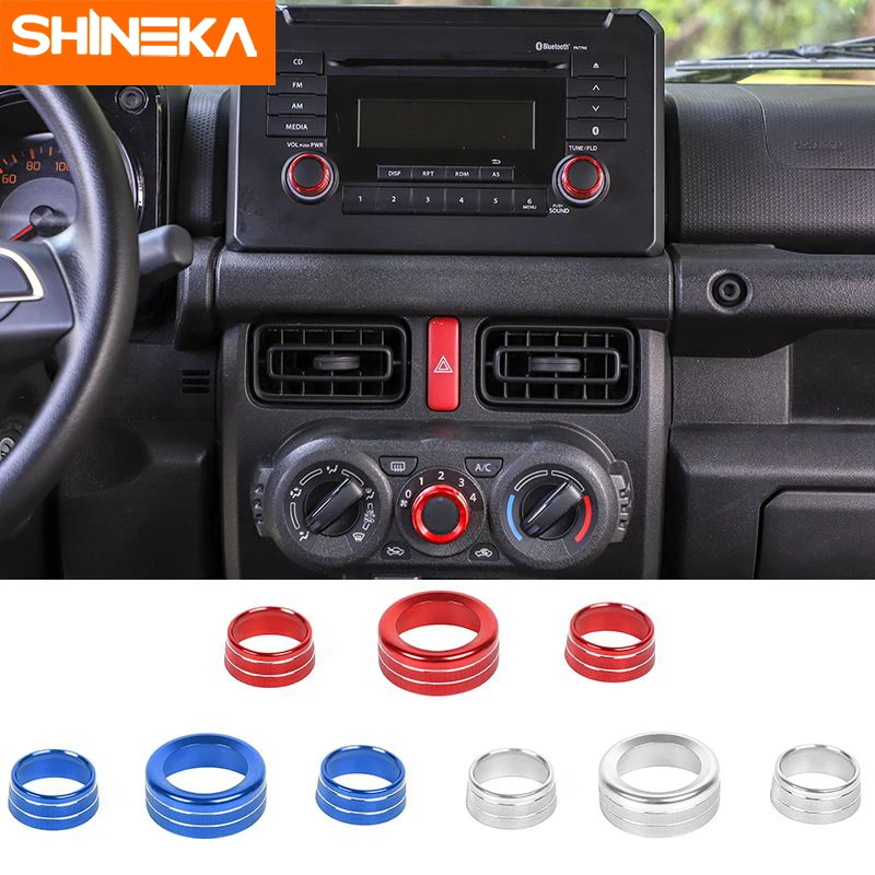 SHINEKA Car Interior Audio Manual Air Conditioning Switch Button Knob Decoration Ring Accessories For Suzuki Jimny 2019+
SHINEKA Car Interior Audio Manual Air Conditioning Switch Button Knob Decoration Ring Accessories For Suzuki Jimny 2019+