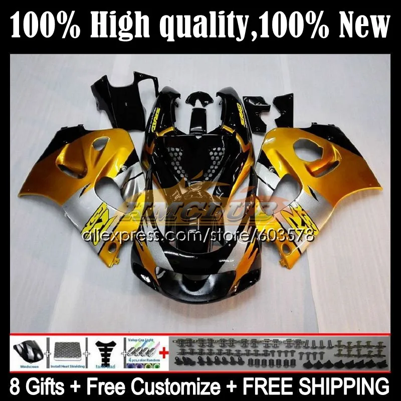 

Body For SUZUKI SRAD GSX-R600 GSXR 750 600 0CL.2 GSXR750 96 97 98 99 00 GSXR600 1996 1997 1998 1999 2000 Fairings Golden black