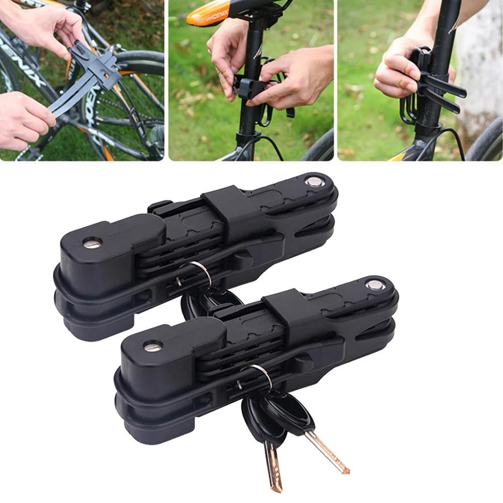 Universal Folding Lock Steel Bike Lock Cable Lock Anti-Theft Riding Tool for MTB Road Bike (Black)
Universal Folding Lock Steel Bike Lock Cable Lock Anti-Theft Riding Tool for MTB Road Bike (Black)