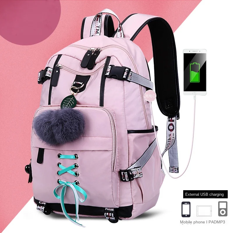New style junior high school high school student girl school bag backpack female large capacity backpack waterproof laptop bag
New style junior high school high school student girl school bag backpack female large capacity backpack waterproof laptop bag