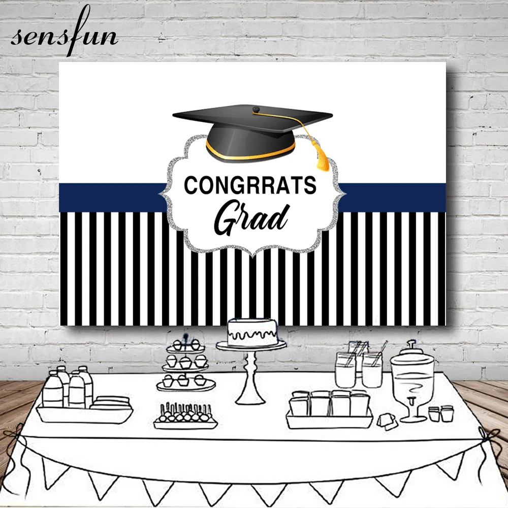 Sensfun White Black Striped Graduation Backdrop Bachelor Cap Backgrounds For Photo Studio 7x5FT Vinyl
Sensfun White Black Striped Graduation Backdrop Bachelor Cap Backgrounds For Photo Studio 7x5FT Vinyl
