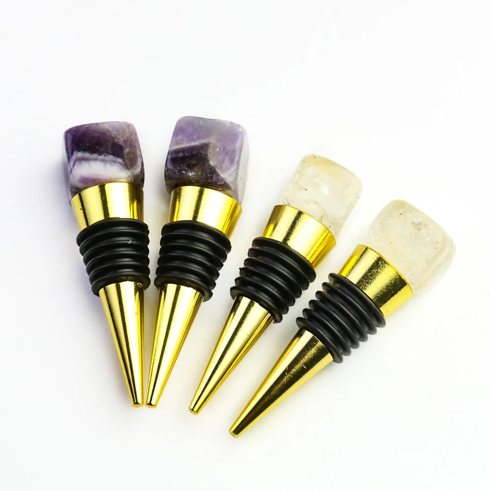 Natural Square Amethyst White Crystal Wine Stopper Cocktail Corks Bar Wine Sealing Tools Supply DIY Wedding Core Home Decor Gift
Natural Square Amethyst White Crystal Wine Stopper Cocktail Corks Bar Wine Sealing Tools Supply DIY Wedding Core Home Decor Gift