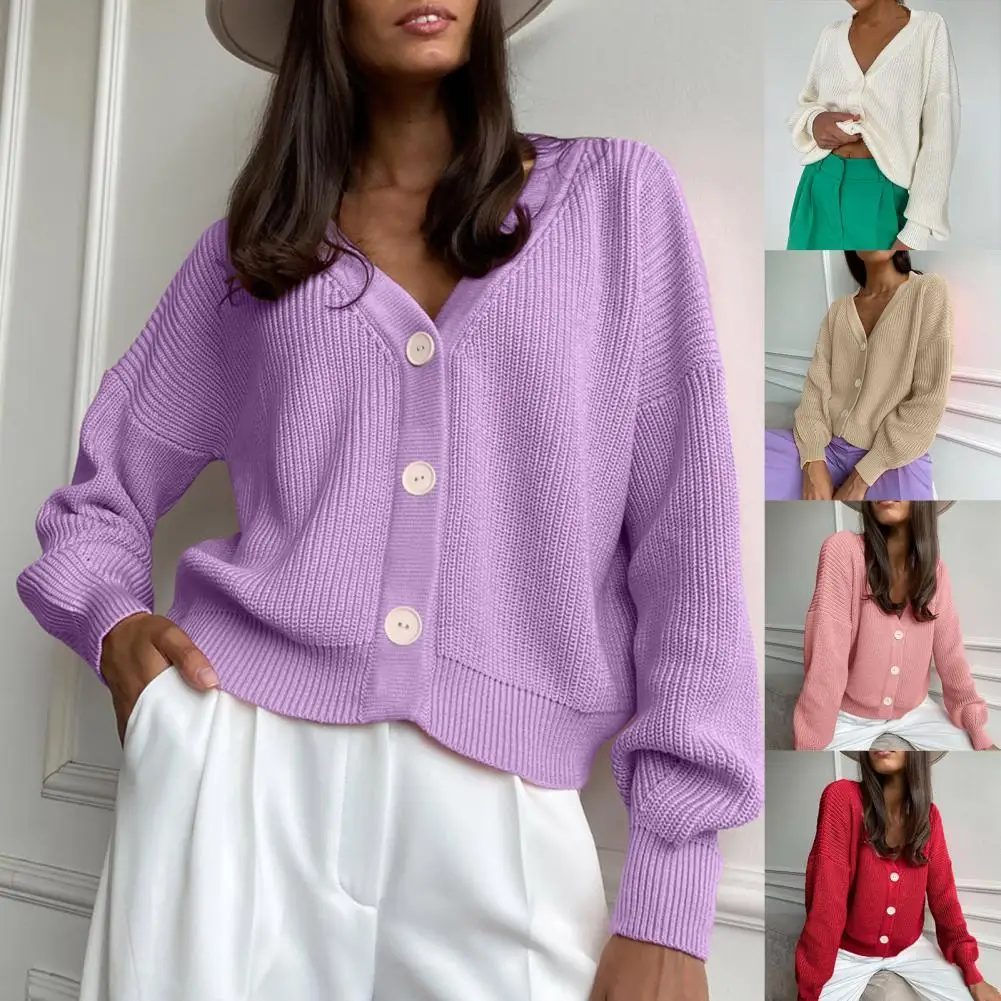 Women Cardigan Sweater Candy Color V Neck Loose Lantern Sleeve Sweater V Neck Single-breasted Autumn Winter Knitted Coat свитер
Women Cardigan Sweater Candy Color V Neck Loose Lantern Sleeve Sweater V Neck Single-breasted Autumn Winter Knitted Coat свитер