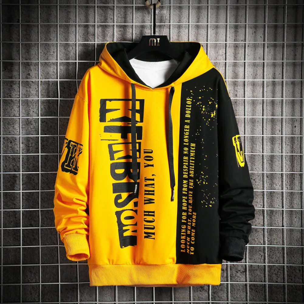 Men Hip Hop Hoodies Patchwork Letter Print Hoodie Graphic Sweatshirt Men Fashion Clothing Harajuku Style Tops Slim Fit 2021 New
Men Hip Hop Hoodies Patchwork Letter Print Hoodie Graphic Sweatshirt Men Fashion Clothing Harajuku Style Tops Slim Fit 2021 New