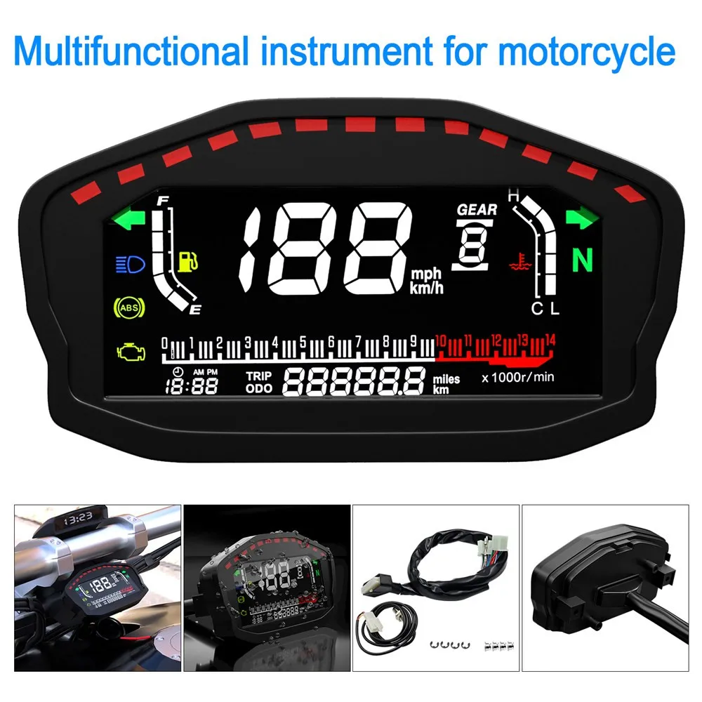 Digital Speed Gauge Temperature Retrofit Fuel Water Meter Motorcycle Lcd Color Screen Odometer Tachometer
Digital Speed Gauge Temperature Retrofit Fuel Water Meter Motorcycle Lcd Color Screen Odometer Tachometer