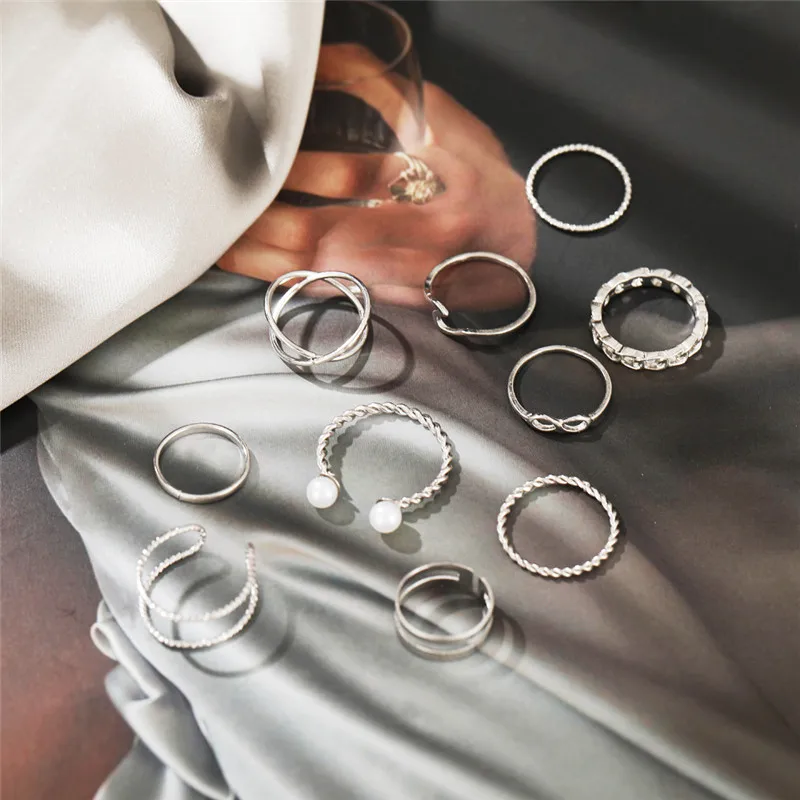 2021 Fashion Simple Design anillos Vintage Silver Color Joint Rings Sets for Women Jewelry Korean Version Joint Rings
2021 Fashion Simple Design anillos Vintage Silver Color Joint Rings Sets for Women Jewelry Korean Version Joint Rings