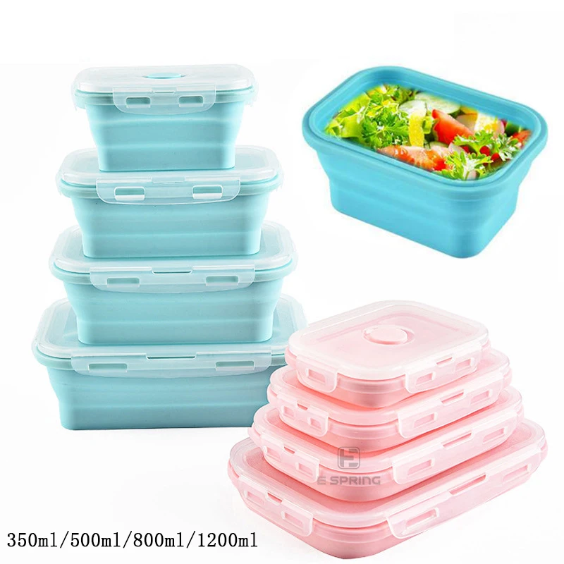 Новый силиконовый Ланч бокс Bento для микроволновой печи Портативный здорового