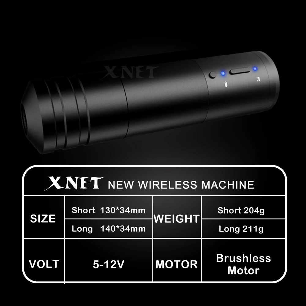 XNET Wireless Tattoo Machine Pen Strong Brushless Motor Low Vibration Digital LED Display 2400mAh Lithium Battery for Artist
XNET Wireless Tattoo Machine Pen Strong Brushless Motor Low Vibration Digital LED Display 2400mAh Lithium Battery for Artist