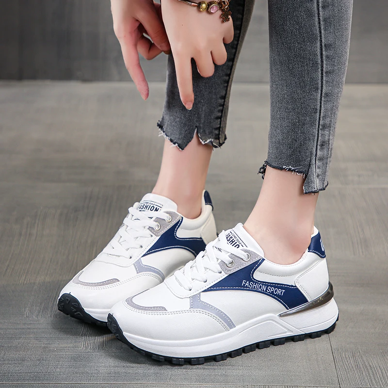 2021 New Fashion Women's Vulcanize Shoes 40 Soft PU Women's Sneakers Increase School Walking Non-slip Women's sports shoes
2021 New Fashion Women's Vulcanize Shoes 40 Soft PU Women's Sneakers Increase School Walking Non-slip Women's sports shoes