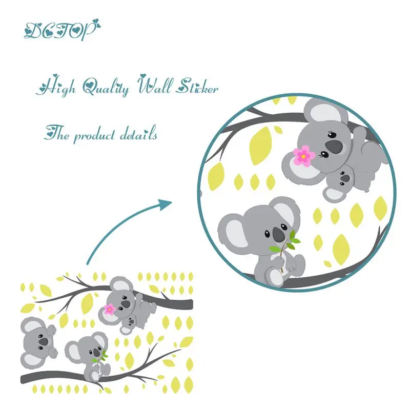 Cartoon Koala Wall Stickers For Kids Room Baby Bedroom Decoration Wall Decals Room Interior Removable Wallpaper Mural Stickers
Cartoon Koala Wall Stickers For Kids Room Baby Bedroom Decoration Wall Decals Room Interior Removable Wallpaper Mural Stickers