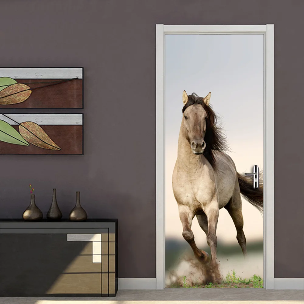 Self Adhesive Renew 3d Door Sticker Running Horse Decoration Print Arts Waterproof Mural Wardrobe Renovation Decal Picture
Self Adhesive Renew 3d Door Sticker Running Horse Decoration Print Arts Waterproof Mural Wardrobe Renovation Decal Picture