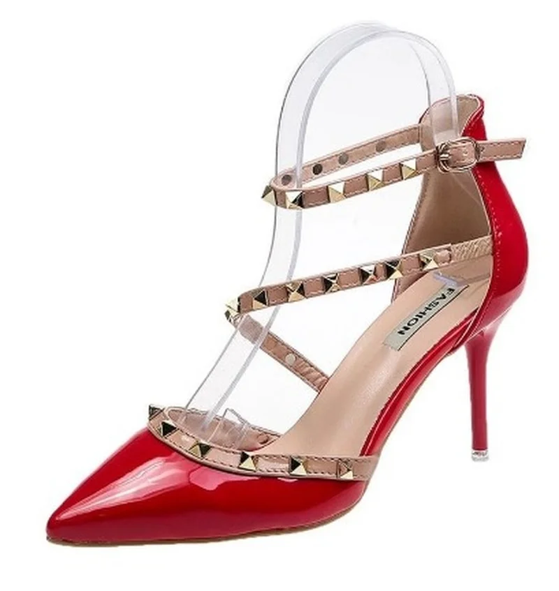 New Women Pumps Summer Fashion Sexy Rivets Pointed Toe Wedding Party High Heeled Shoes Woman Sandals Zapatos Mujer
New Women Pumps Summer Fashion Sexy Rivets Pointed Toe Wedding Party High Heeled Shoes Woman Sandals Zapatos Mujer