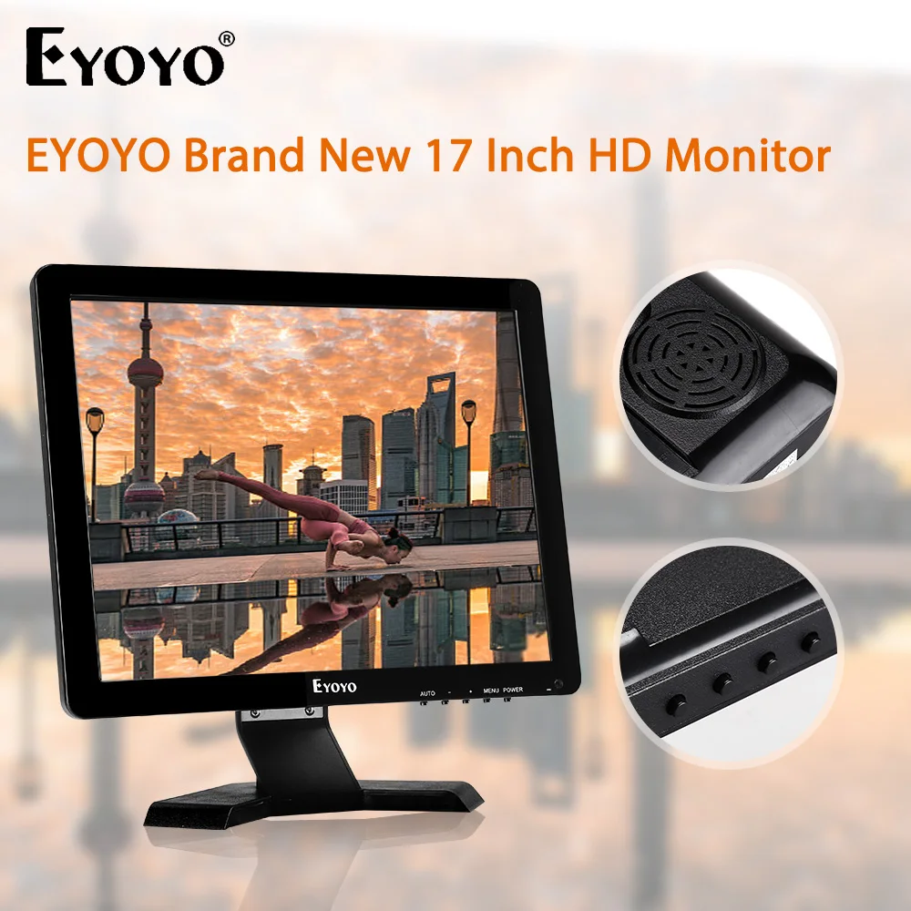 EYOYO EM17A 17 "Класс + монитор 1280 × 1024 на тонкопленочных транзисторах на тонкоплёночных транзисторах светодиодный Экран несколько Вход AV BNC VGA HDMI ...
EYOYO EM17A 17 "Класс + монитор 1280 × 1024 на тонкопленочных транзисторах на тонкоплёночных транзисторах светодиодный Экран несколько Вход AV BNC VGA HDMI ...