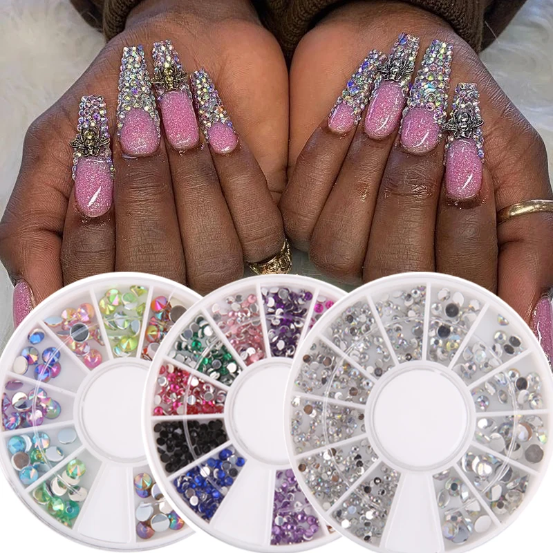 Diamond Rhinestones Nail Art Decoration 3D DIY Flat Back AB GemStone Glittering Crystal Charm Manicure Decoration Supplies 1Box
Diamond Rhinestones Nail Art Decoration 3D DIY Flat Back AB GemStone Glittering Crystal Charm Manicure Decoration Supplies 1Box
