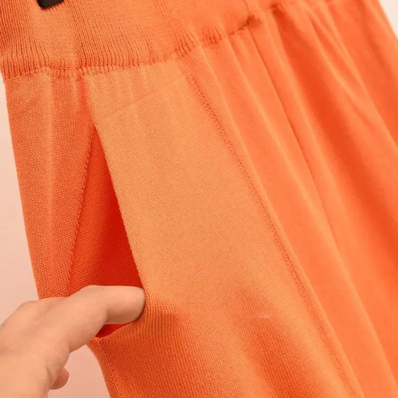 streetwear Lace Up Pleated Striped Knitted two piece set women casual loose Knitwear Tops + Harem Pants summer tracksuit
streetwear Lace Up Pleated Striped Knitted two piece set women casual loose Knitwear Tops + Harem Pants summer tracksuit