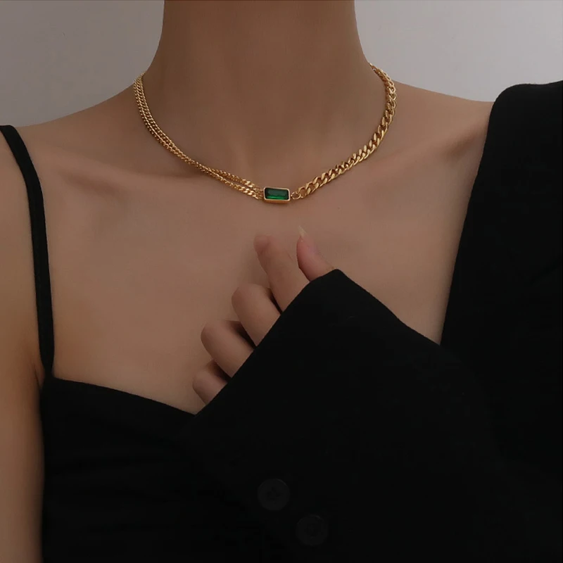 Titanium steel Punk Thick Short Choker Crystal Necklace Collar Simple Minimalist Gold Color Chunky Necklace for Women Jewelry
Titanium steel Punk Thick Short Choker Crystal Necklace Collar Simple Minimalist Gold Color Chunky Necklace for Women Jewelry