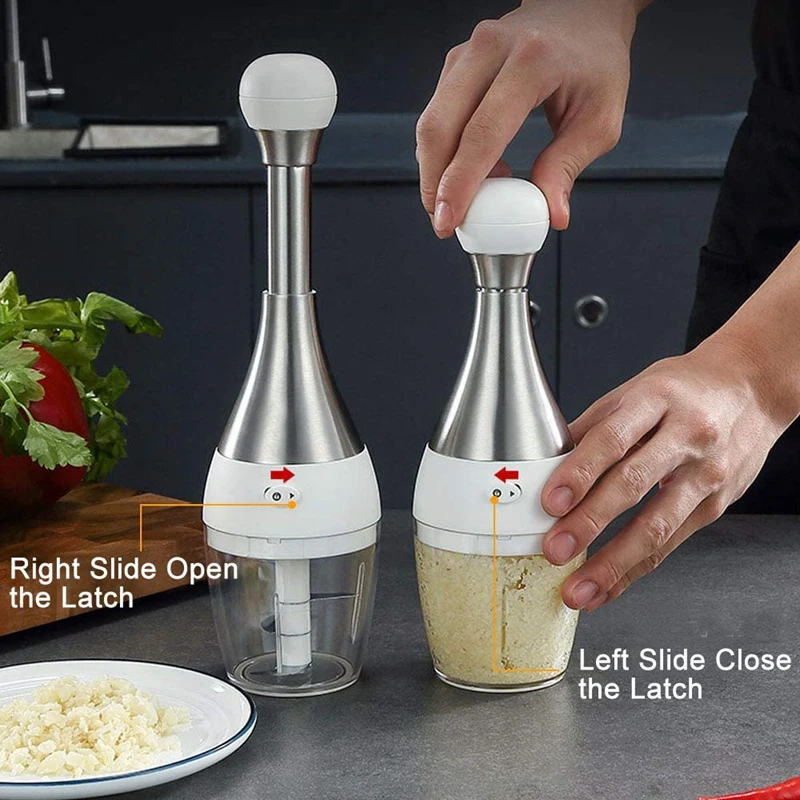 5 Pcs Garlic Press Professional Kitchen Tools Mincer Ginger Peeler Squeezer, Duty Stainless Steel Presser Crush Chopper
5 Pcs Garlic Press Professional Kitchen Tools Mincer Ginger Peeler Squeezer, Duty Stainless Steel Presser Crush Chopper
