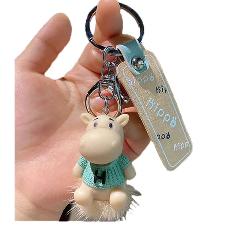 Cute Hippo Keychains Fashion Rabbit Fur Ball Bag Zip Pendant Key Ring Cartoon Leather Rope Keyring Mini Gift For Kids Daughter 
Cute Hippo Keychains Fashion Rabbit Fur Ball Bag Zip Pendant Key Ring Cartoon Leather Rope Keyring Mini Gift For Kids Daughter