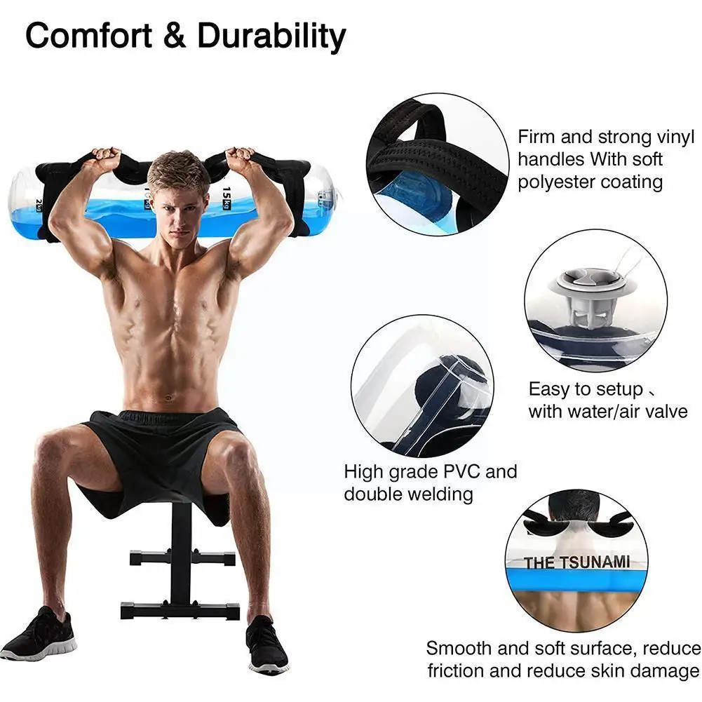 1PCS Fitness Water Bag Fitness Aqua Bag Adjustable Water For Training Sandbag Core Exercise Home Balance Workout I0E5
1PCS Fitness Water Bag Fitness Aqua Bag Adjustable Water For Training Sandbag Core Exercise Home Balance Workout I0E5