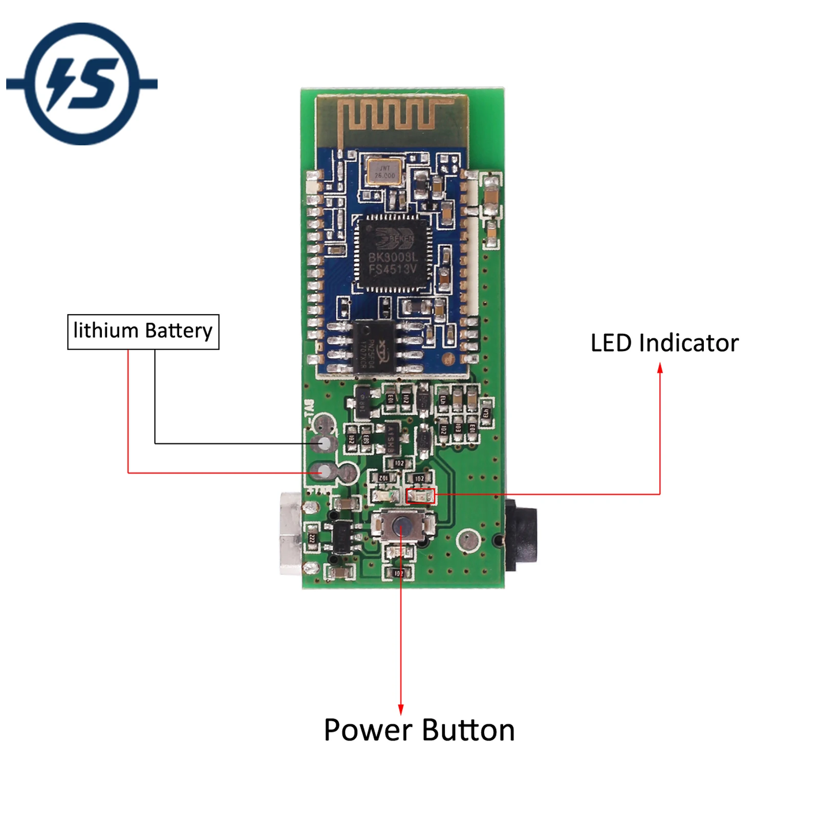 Bluetooth Transmiter Board Voice Microphone Module Wireless Stereo Audio Transmission Module
Bluetooth Transmiter Board Voice Microphone Module Wireless Stereo Audio Transmission Module