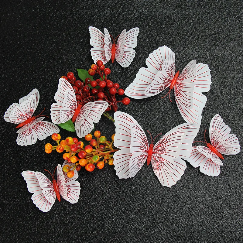 12 PCs/Set Ambilight Double layer 3D Butterfly Wall Stickers Home Decor Simulation Living Room Art Design Fridge Magnet Sticker
12 PCs/Set Ambilight Double layer 3D Butterfly Wall Stickers Home Decor Simulation Living Room Art Design Fridge Magnet Sticker
