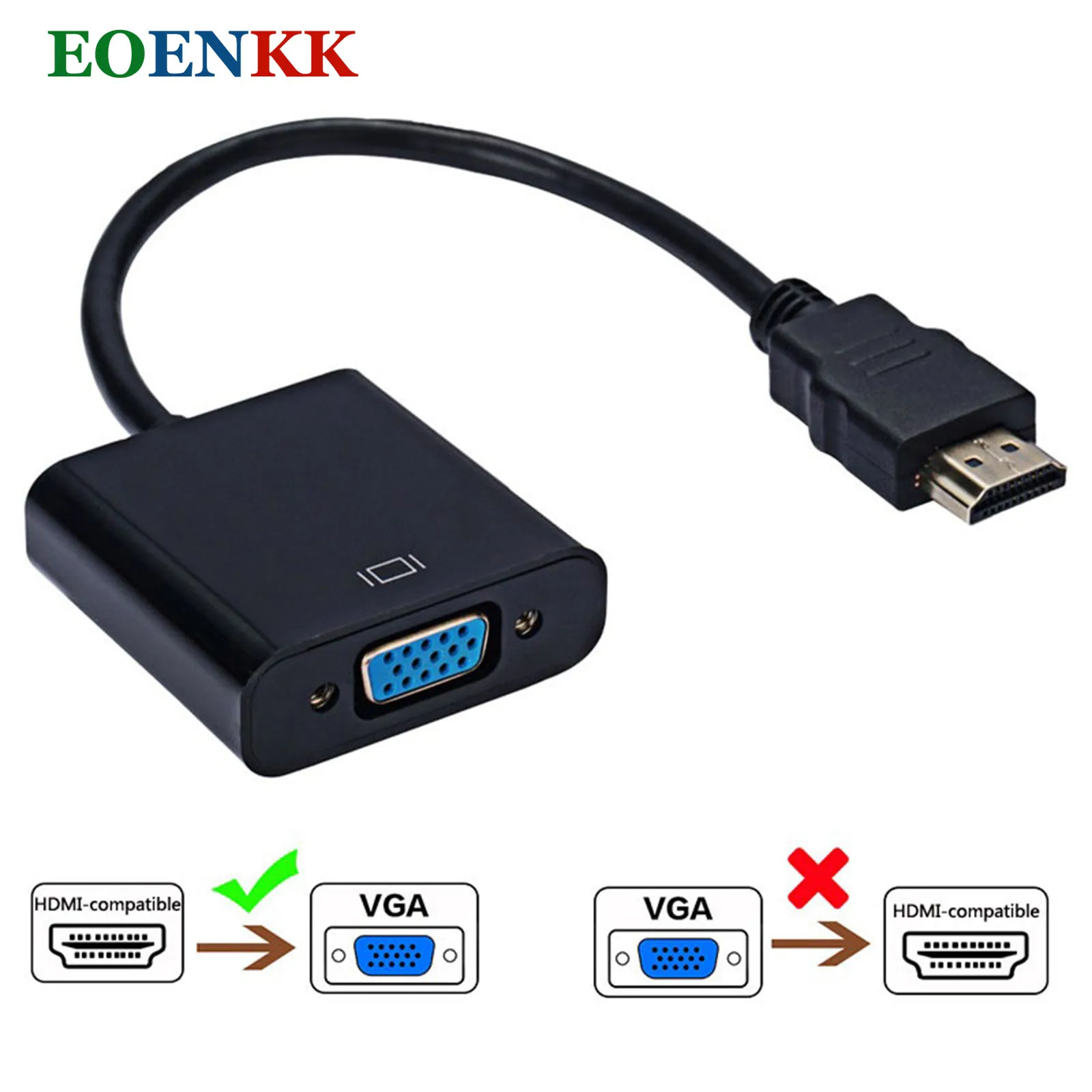 EOENKK HD 1080P Digital to Analog Converter Cable HDMI-compatible to VGA Adapter For PS4 PC Laptop TV Box to Projector Displayer
EOENKK HD 1080P Digital to Analog Converter Cable HDMI-compatible to VGA Adapter For PS4 PC Laptop TV Box to Projector Displayer