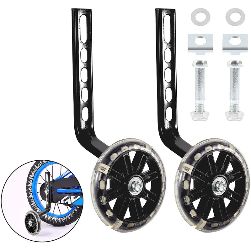 1 Pair Kids Bicycle Training Wheels, Universal Children Flash Mute Bike Training Wheels 20 18 16 14 12 Inch, with Stabilizers
1 Pair Kids Bicycle Training Wheels, Universal Children Flash Mute Bike Training Wheels 20 18 16 14 12 Inch, with Stabilizers