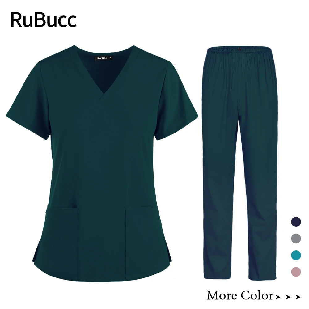

Doctor Nursing Working Scrubs Uniforms Dental Hospital Medical Surgery Surgical Beautician Clothes Tops And Pants Operating Room