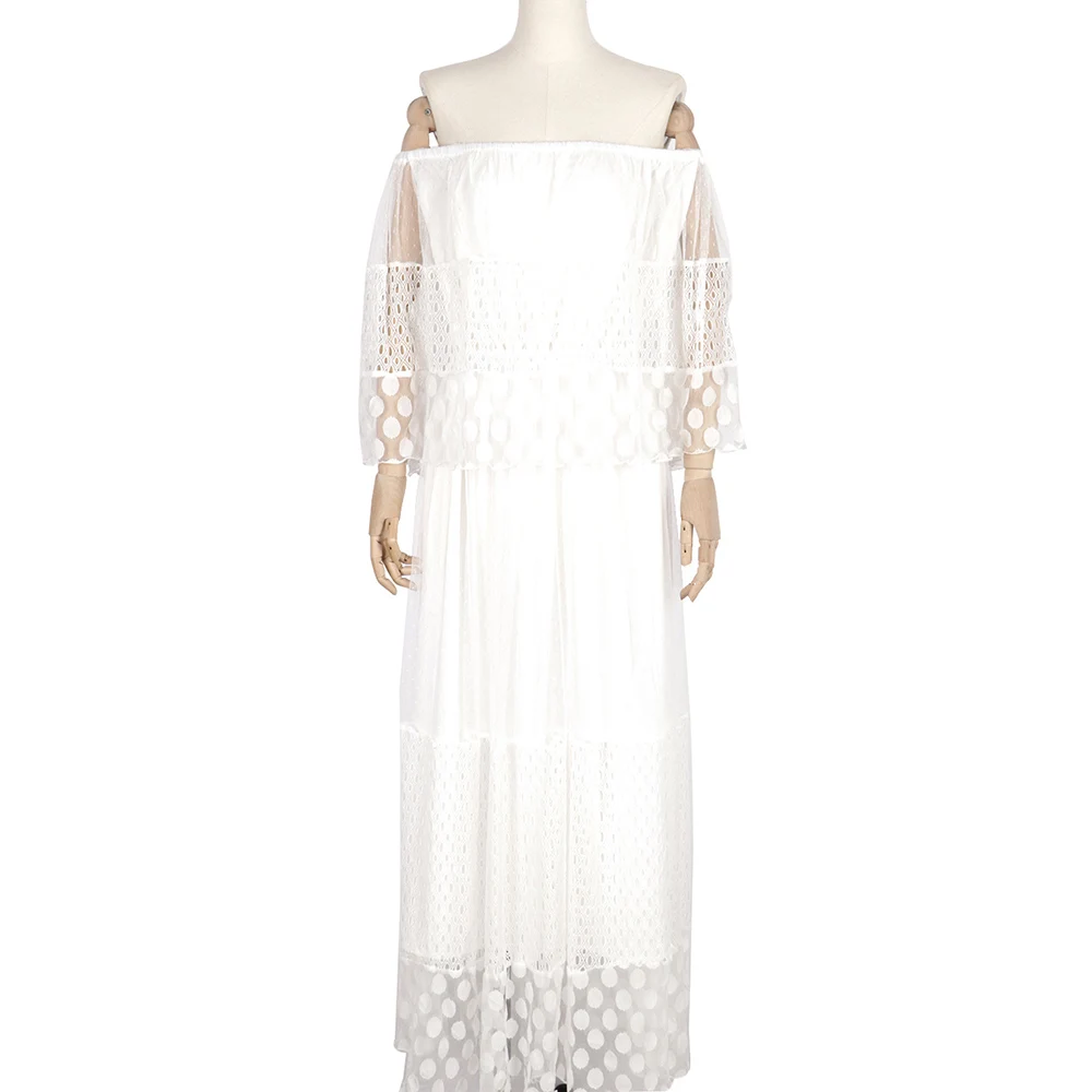 Soolasea boho dot Lace White Dress Women Vintage Elegant Dress Sleeveless Ruffles Floral Patchwork Dress Slash Neck Vestido
Soolasea boho dot Lace White Dress Women Vintage Elegant Dress Sleeveless Ruffles Floral Patchwork Dress Slash Neck Vestido
