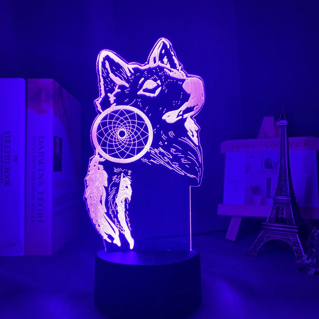 3d Lamp Dreamcatcher Wolf Nightlight for Home Room Decoration Lighting Led Color Changing Touch Sensor Night Light Birthday Gift
3d Lamp Dreamcatcher Wolf Nightlight for Home Room Decoration Lighting Led Color Changing Touch Sensor Night Light Birthday Gift