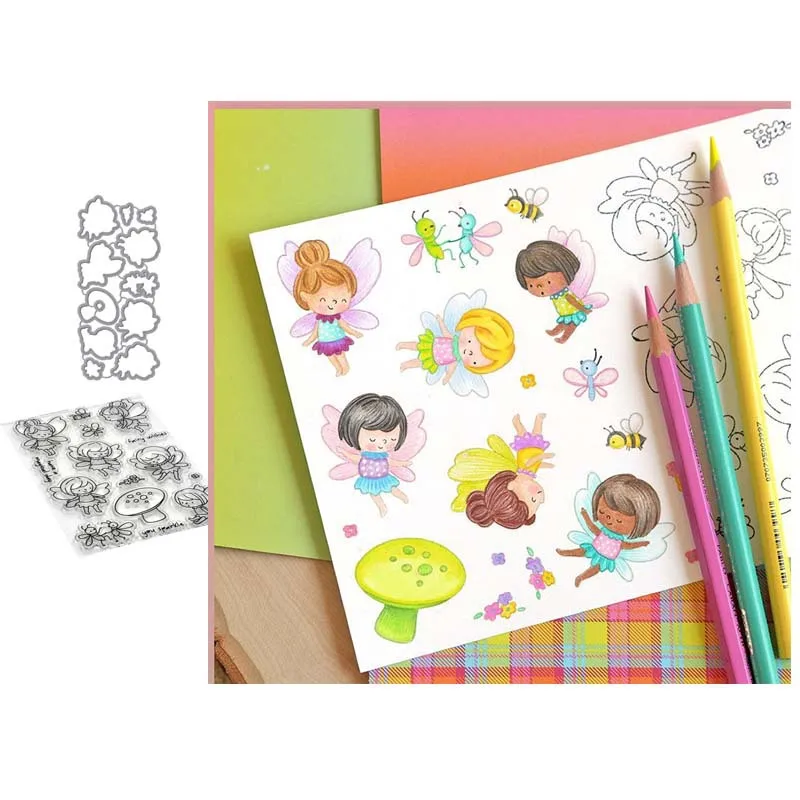 Reunion Flower Fairy Elves Clear Stamps and Metal Cutting Dies DIY Scrapbooking Paper Photo Album Crafts Seal Punch Stencils
Reunion Flower Fairy Elves Clear Stamps and Metal Cutting Dies DIY Scrapbooking Paper Photo Album Crafts Seal Punch Stencils